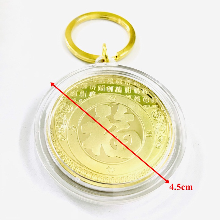 Móc Khóa Xu Long Phụng In Màu - SP005160 